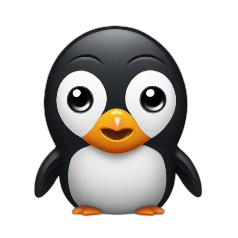 Penguin with a Harry Potter scar emoji