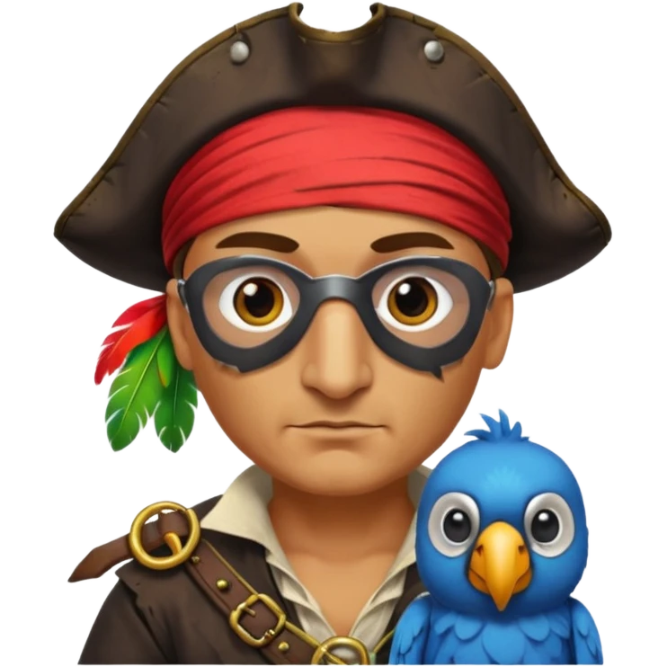 pirate and parrot emoji