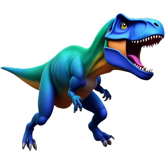 Trex flying a tweaks into space emoji