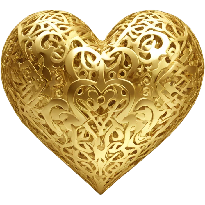 A golden heart  emoji