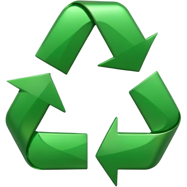 recycling symbol emoji with green arrows, symbolizing eco-friendliness emoji