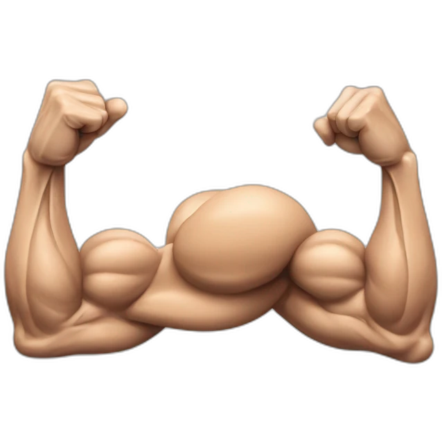 muscle arm handling a plate emoji