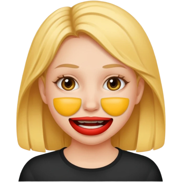 Девушка с кляпом emoji