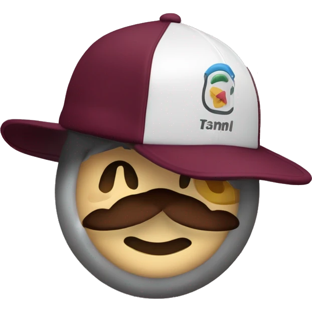 UN Buitre CON GORRA COLOR VINO QUE EN MEDIO TENGA UNA W COLOR AARI emoji