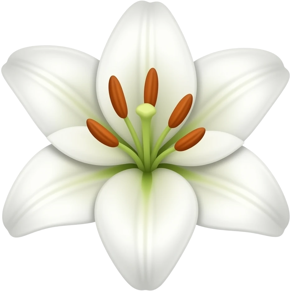 White lily flower emoji emoji