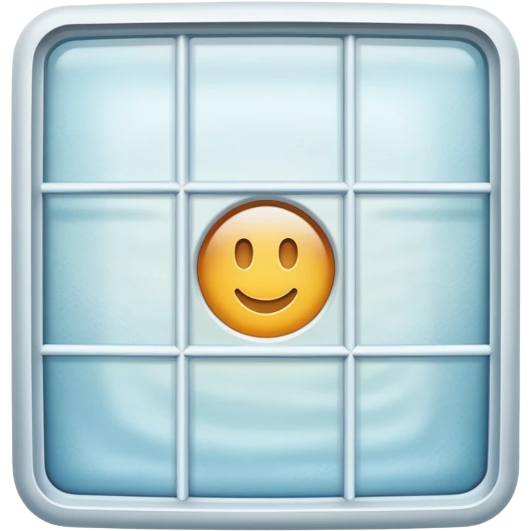 frosted glass window pane, soft texture emoji