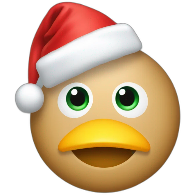 Larry Birds head with Christmashat emoji