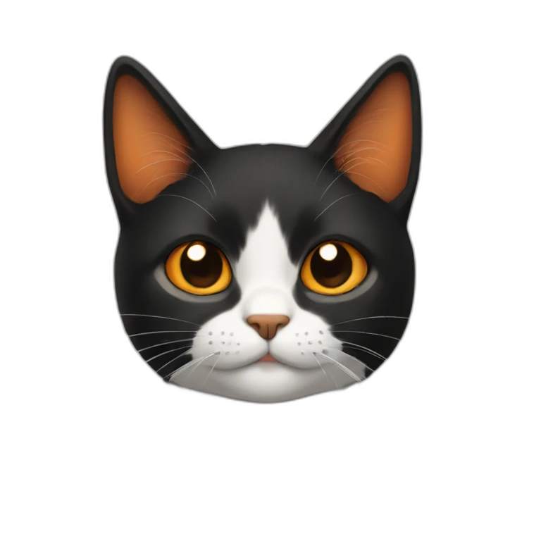black and orange cat emoji