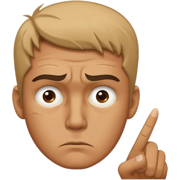 homme triste qui se fait pointer du doigt emoji