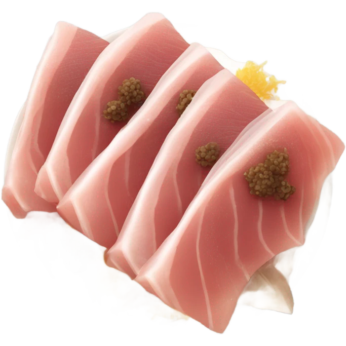 Tuna sashimi with truffle emoji
