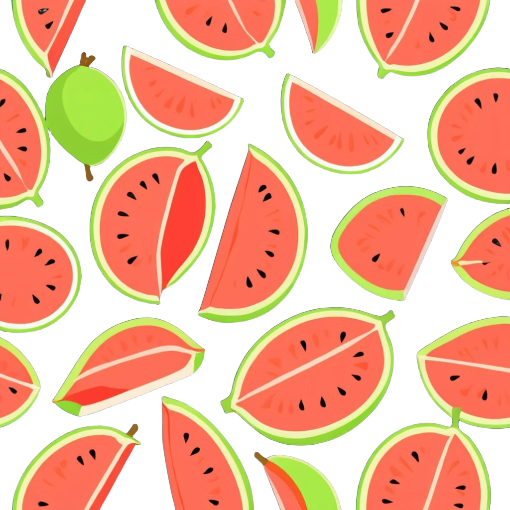 guava, whole and sliced tropical fruit emoji