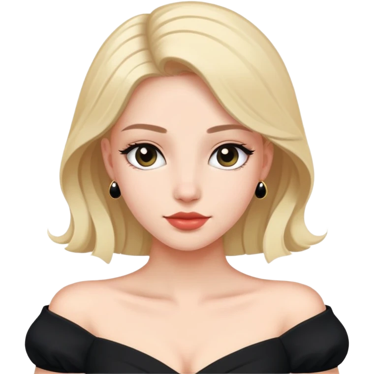 off-sholder Black dress  emoji