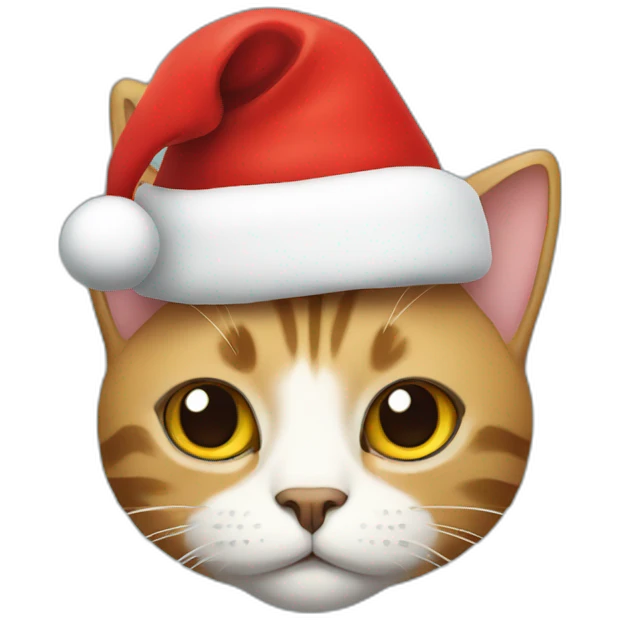 cat with santa hat emoji