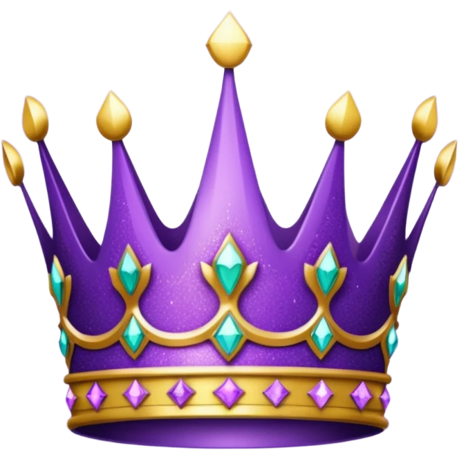 purple crown glitter  emoji