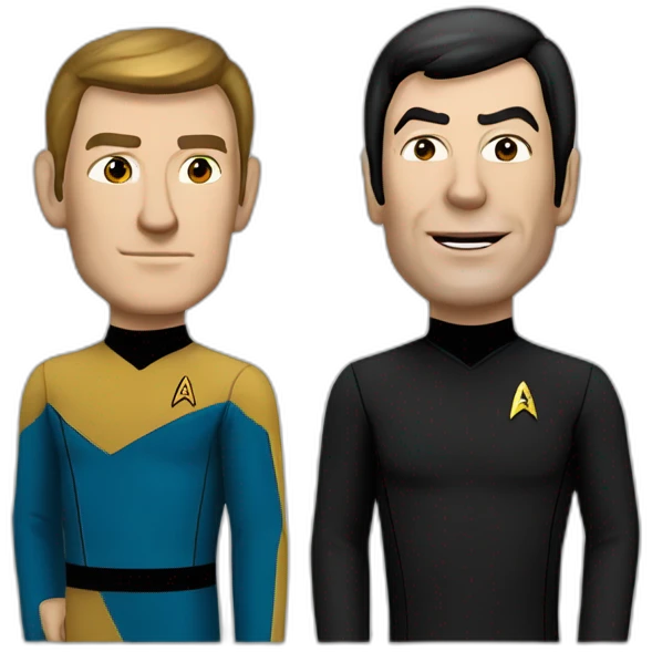 spock and james kirk emoji