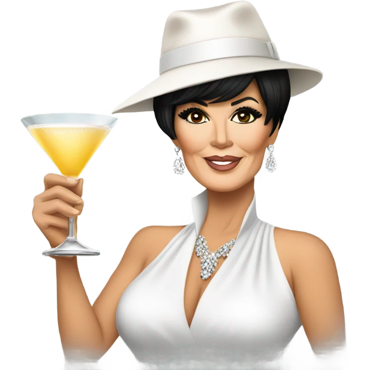 Kris jenner drinking martini emoji