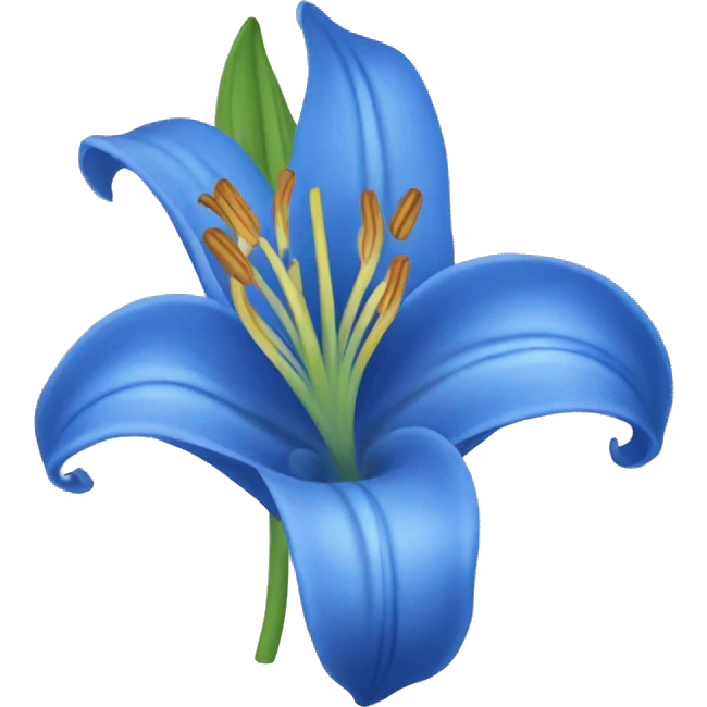 blue lily emoji