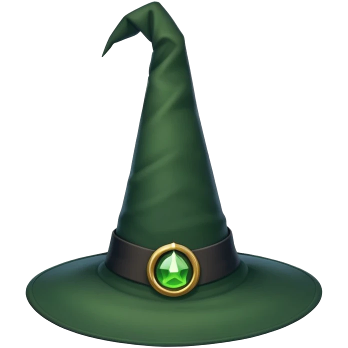 Black pointed witch hat, Elphaba style emoji