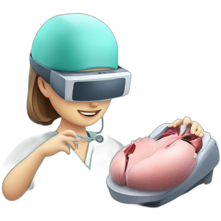 Surgeon-performing-Breast-surgery-with-virtual-reality-display emoji