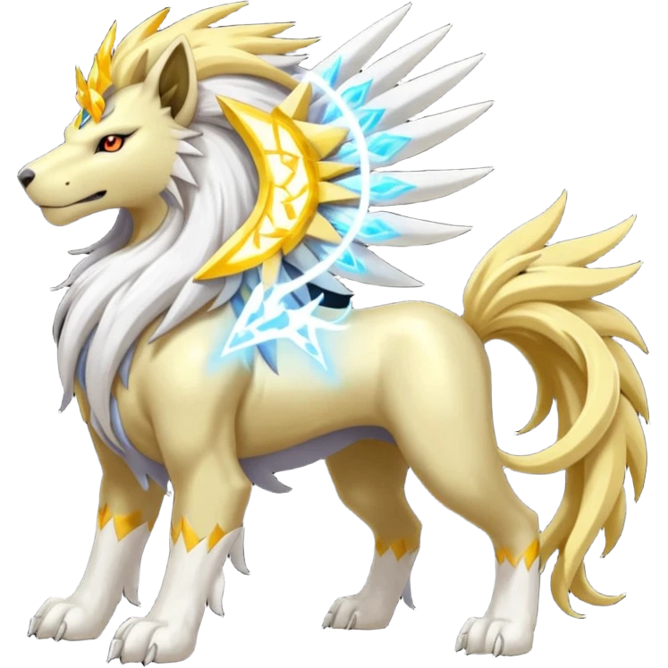 Entei-Raikou-Solgaleo-Soleon-Celestia-Electrike-Manectric-fusion-creature (full body) emoji