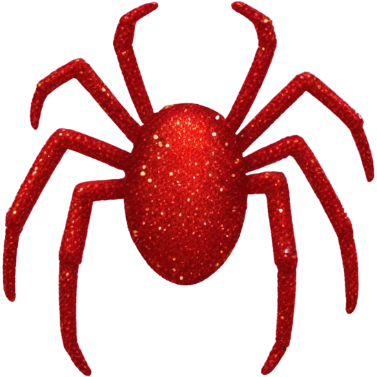 red leather glitter studded spider emoji