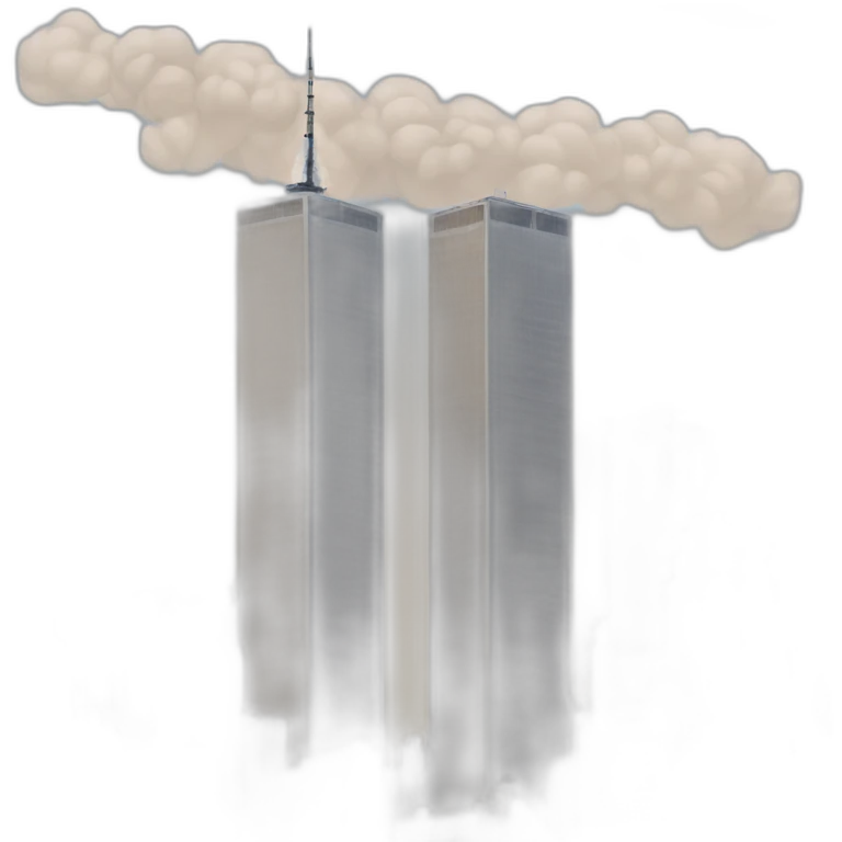 World Trade Center twin towers painting emoji