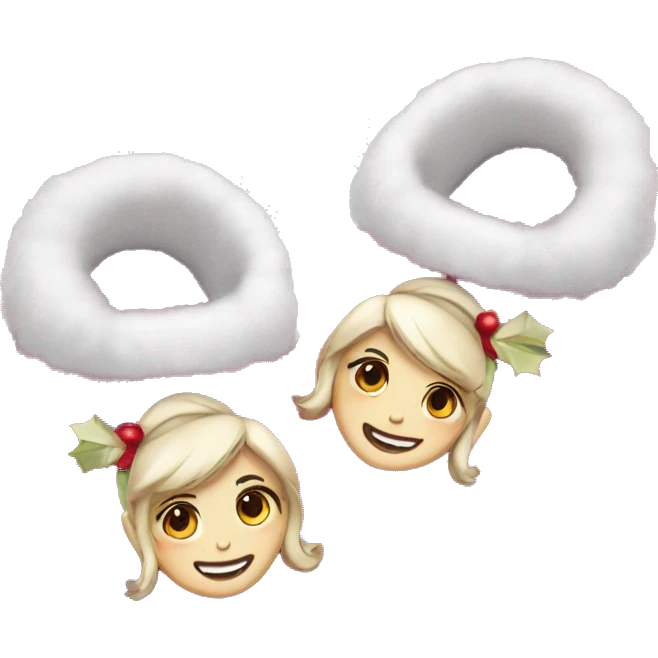 Girly Christmas slippers emoji