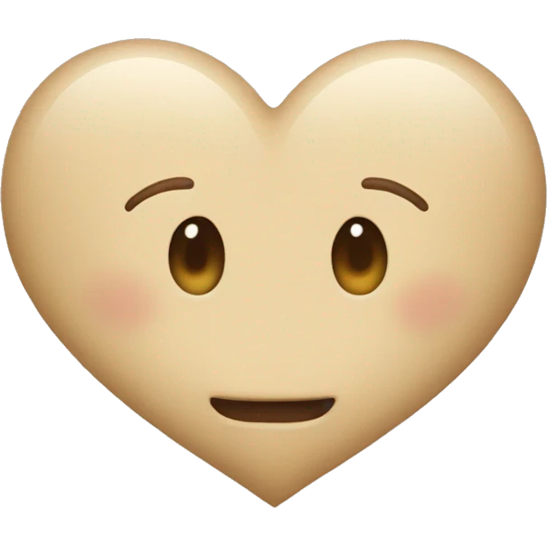 Beige heart emoji