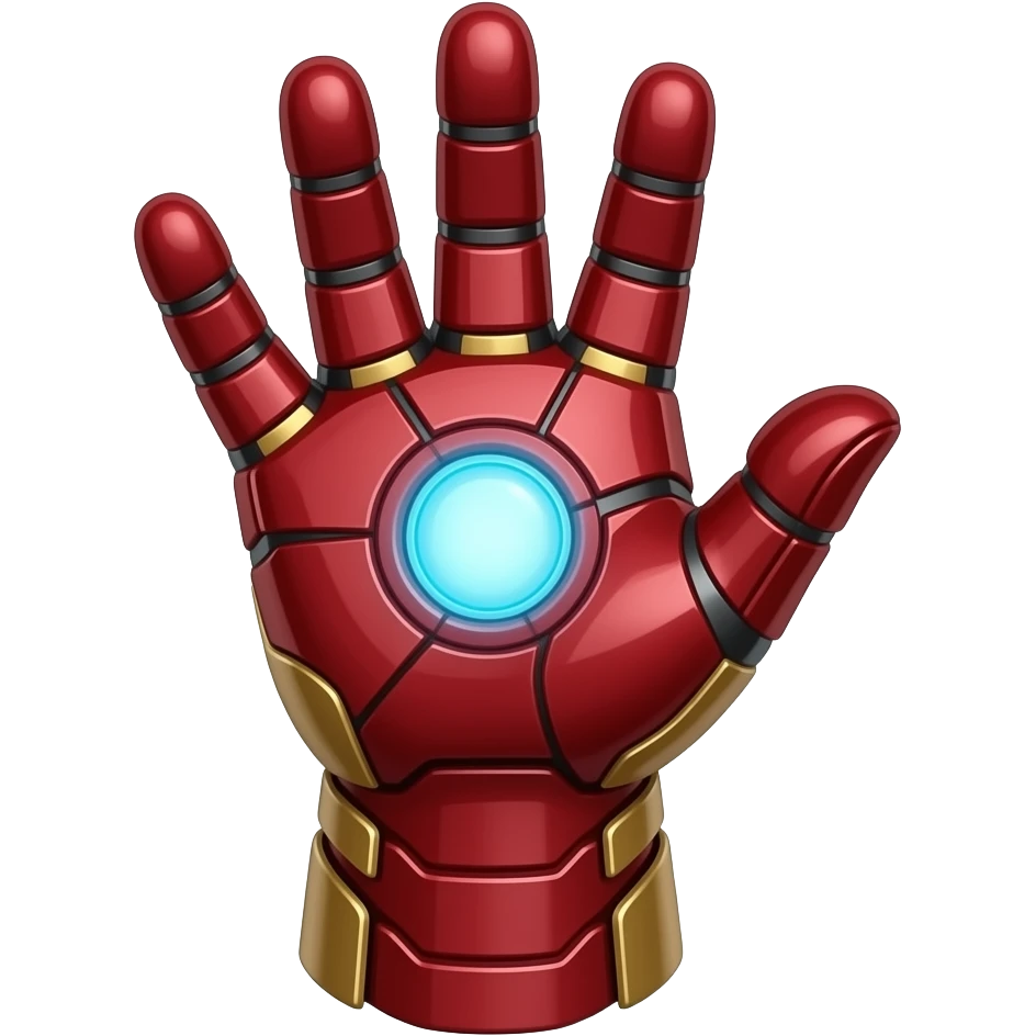 Iron man infinity stones arm glove, turn opposite emoji