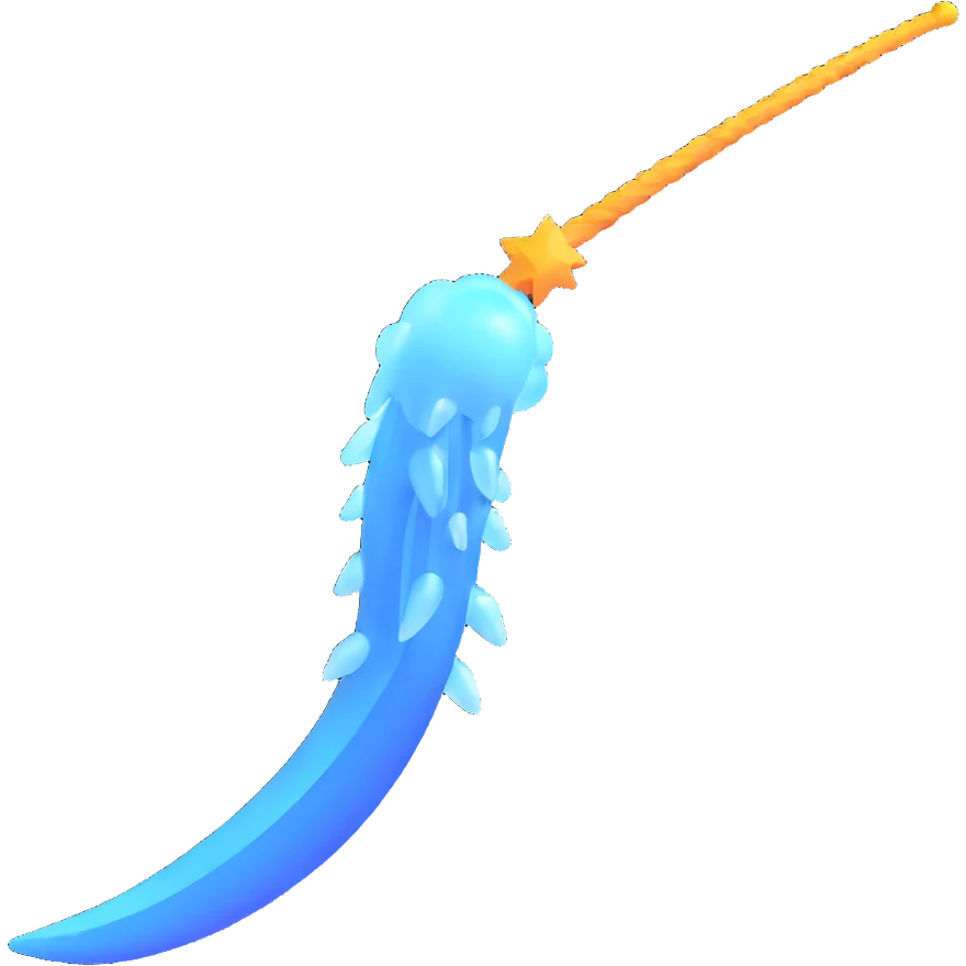 detailed 3D comet with ice tail emoji