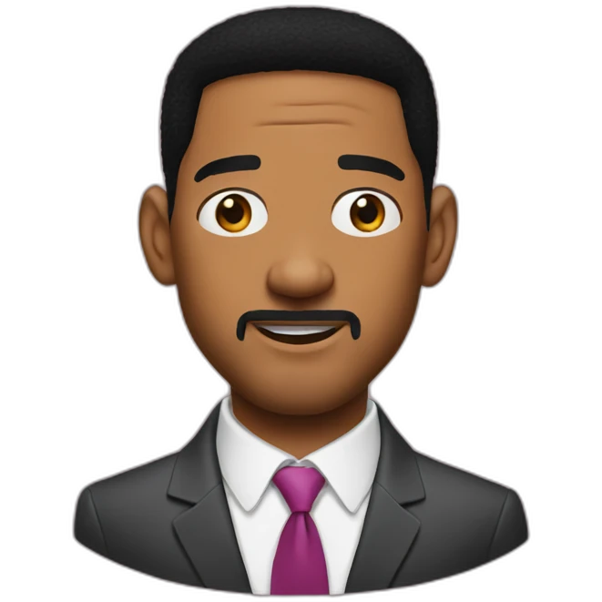 will smith with hearts in his eyes emoji