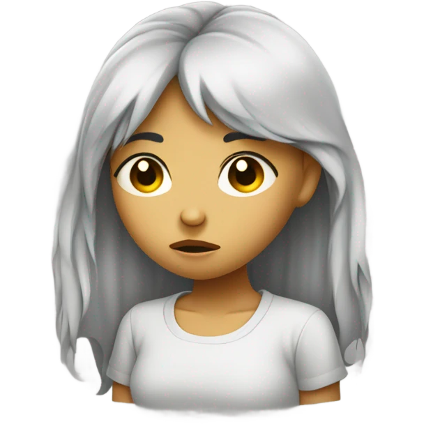 Sad girl  emoji