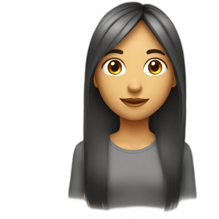 Fille avec de long cheveux emoji