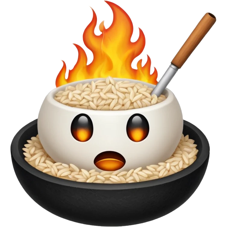burning rice emoji