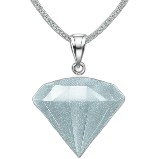 BMF flocked diamond necklace emoji