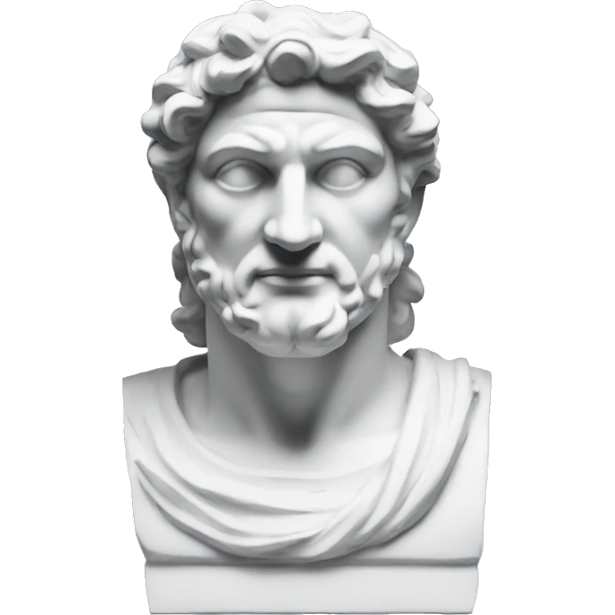 greec statue blue white emoji