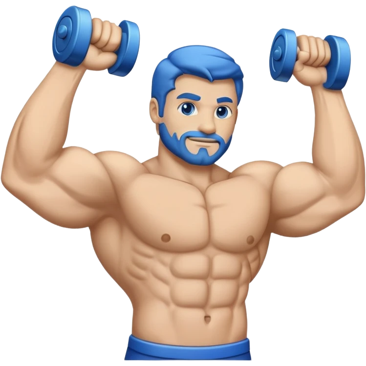 blue bicep emoji emoji