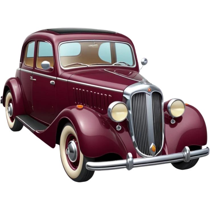 burgundy old car emoji