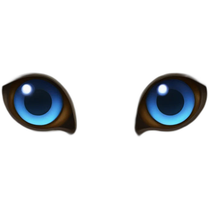 persian cat with a blue and brown eye emoji