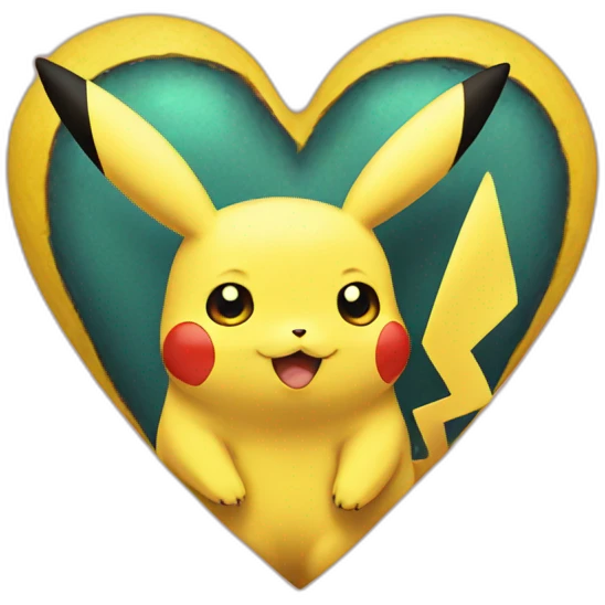 Pikachu heart emoji