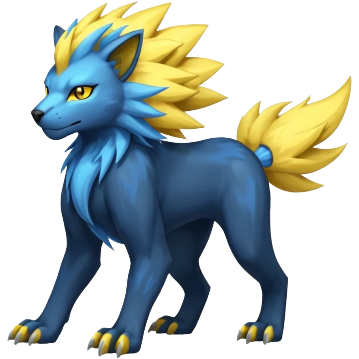 Pyroar-Manectric-Luxray-Fakémon-fusion-animal-creature, full body  emoji