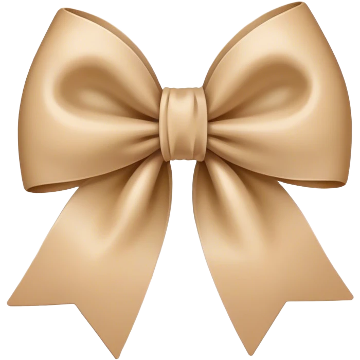 Beige bow emoji