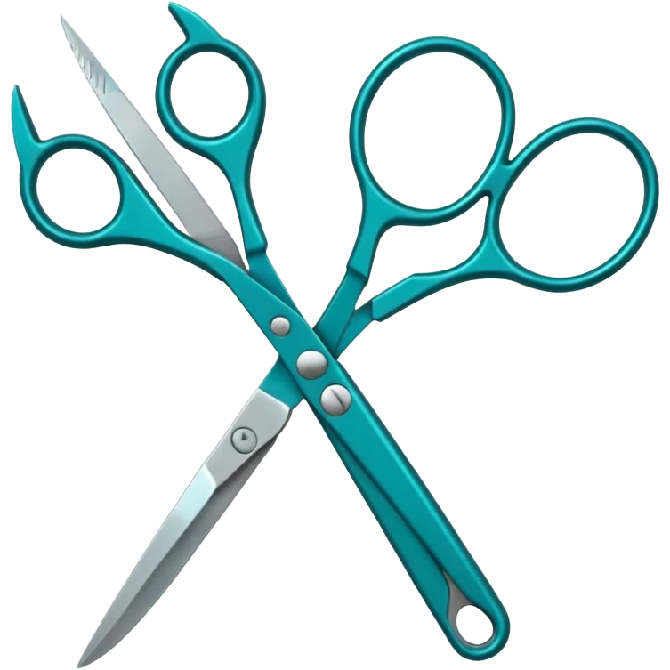 gardening scissors teal  emoji
