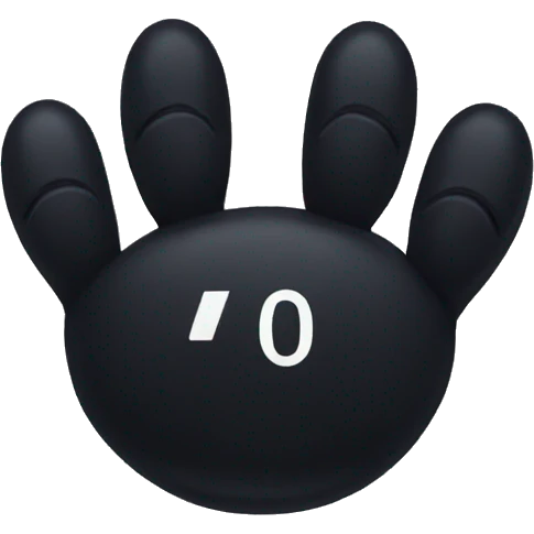 A black panther holding the number 0 in its paws emoji