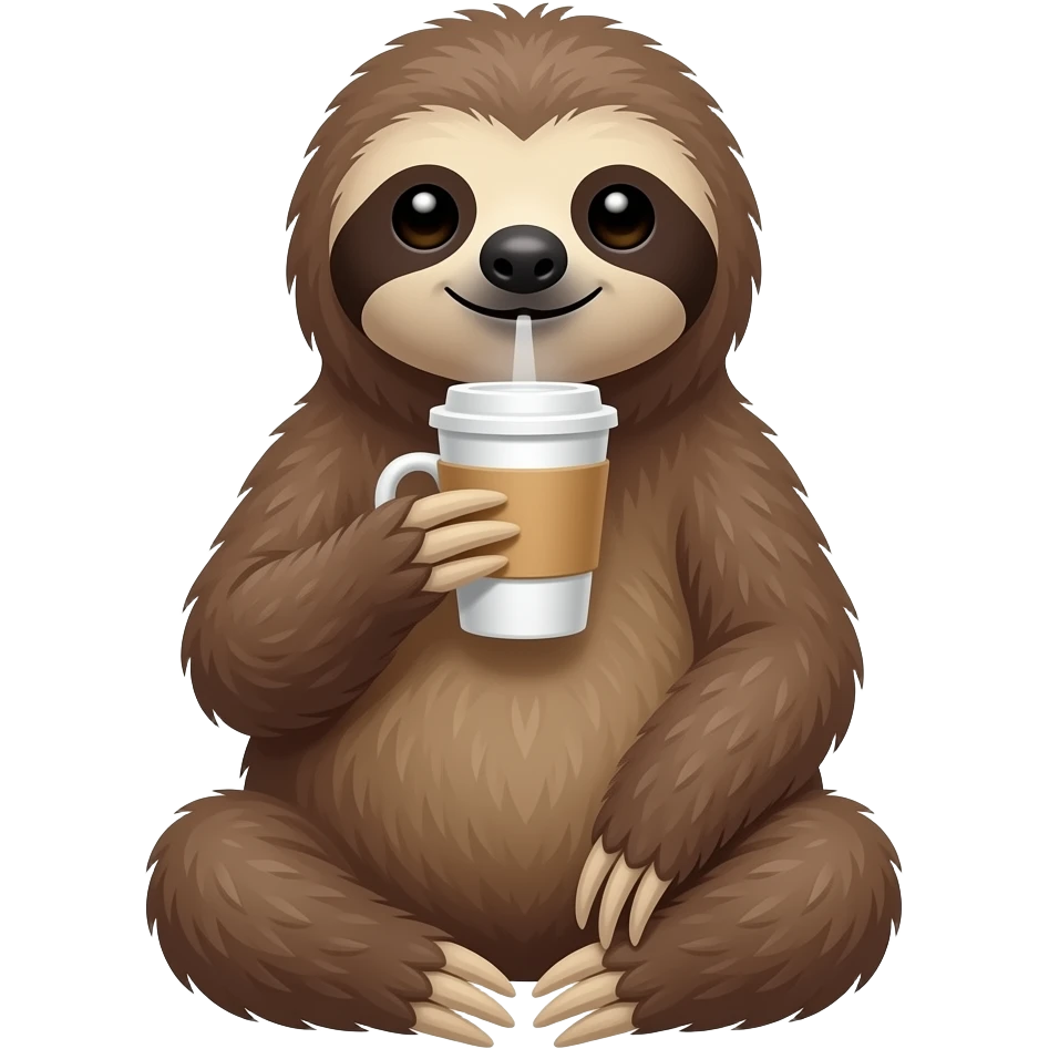 sloth DRINK COFFEE emoji