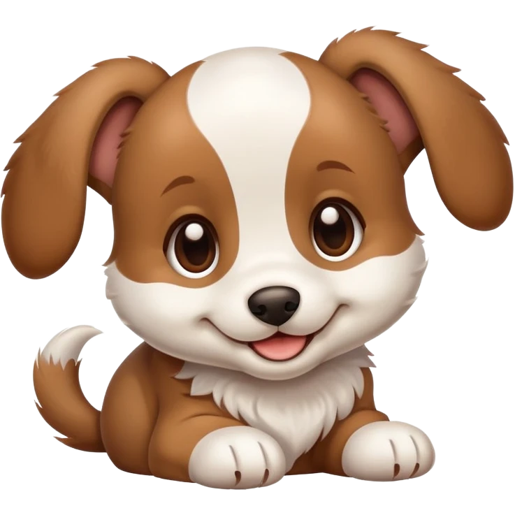 Smiling puppy with floppy ears emoji
