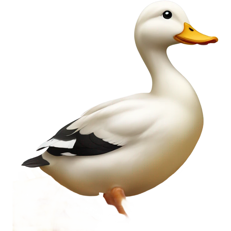 Duck eating French fries emoji