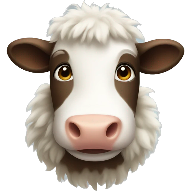 fluffy cow  emoji