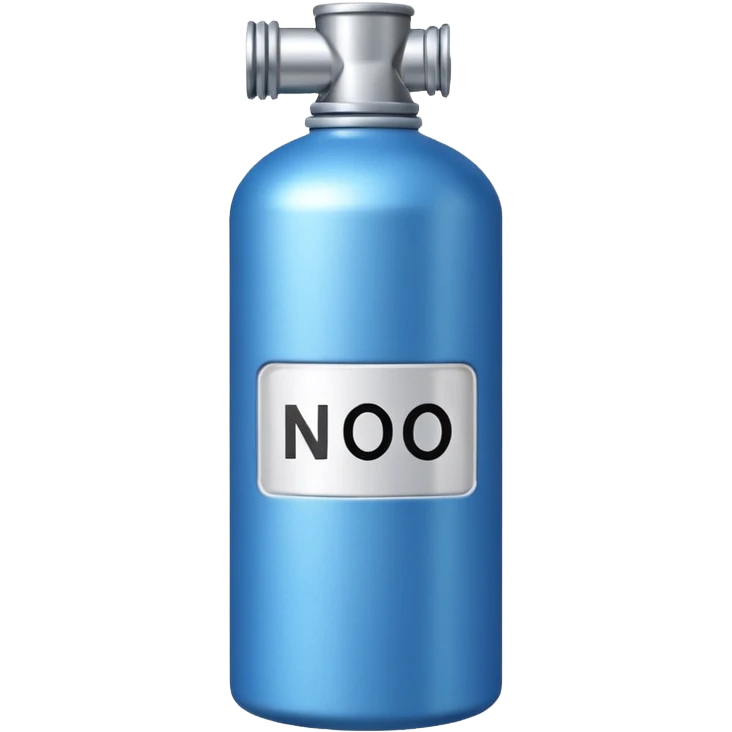 blue can representing nitrous oxide, no label, simple emoji style emoji