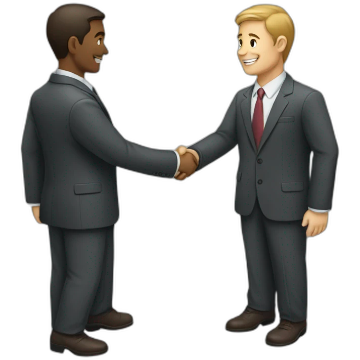 business men shaking hands emoji